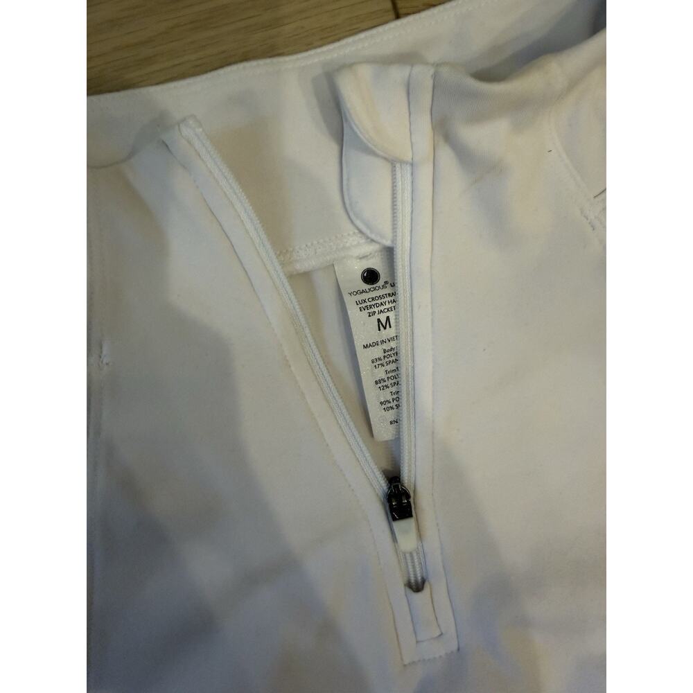 Yogalicious Lux Cross Train Everyday Half Zip Pullover Medium White - Picture 2 of 3